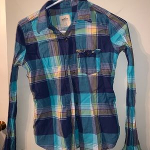 Button down plaid shirt